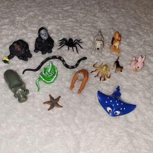 Mixed Animal Figure Lot Safari Sea Jungle Animals Monkey Snake Octopus Stingray